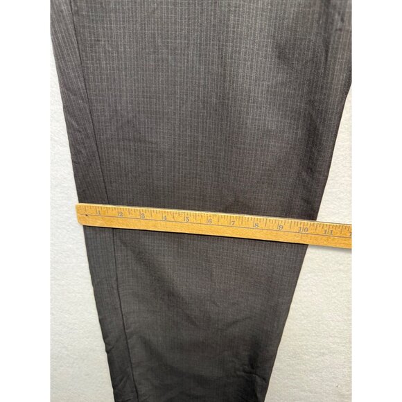 Izod Golf Mens Pinstripe Pants 34x32 Black Polyester Blend Straight Fit - Picture 9 of 11